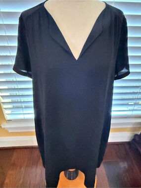 Lush Black V-Neck Mini Dress Size Large